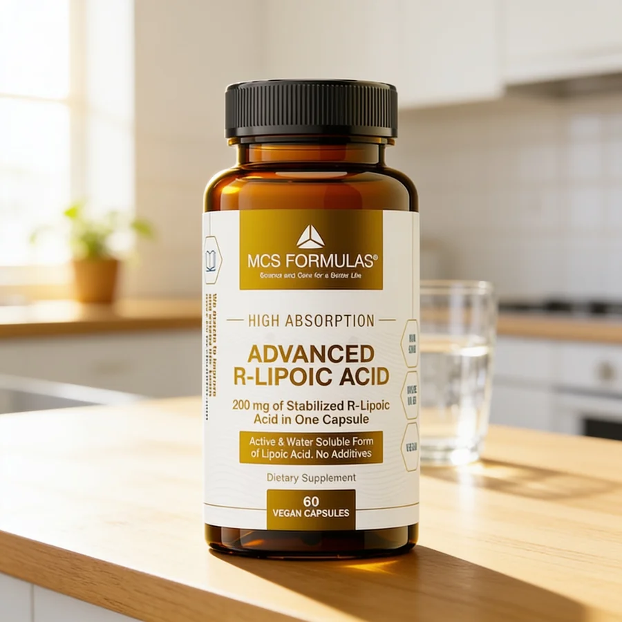 Alfa-liponsyre (R-ALA) 200 mg i et hverdagsmiljø