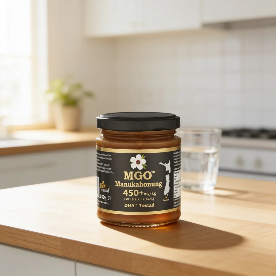 MGO Manukahonning 450+ i et hverdagsmiljø