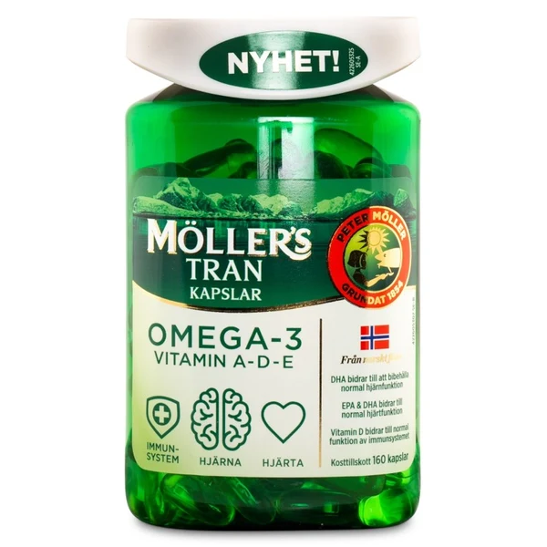Möllers Omega-3 (torskeleverolie-kapsler)