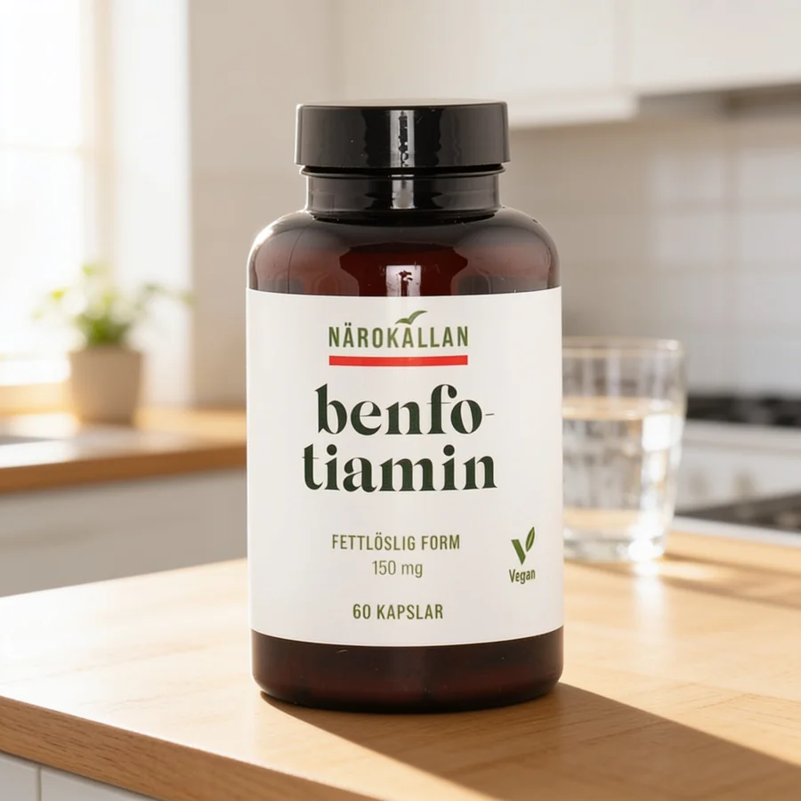 Närokällan Benfotiamin 150 mg i et hverdagsmiljø