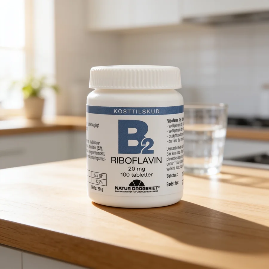 Natur-Drogeriet B2 Riboflavin 20 mg i et hverdagsmiljø