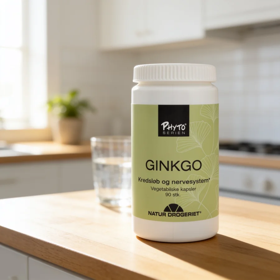 Natur-Drogeriet Ginkgo kapsler 120 mg i et hverdagsmiljø