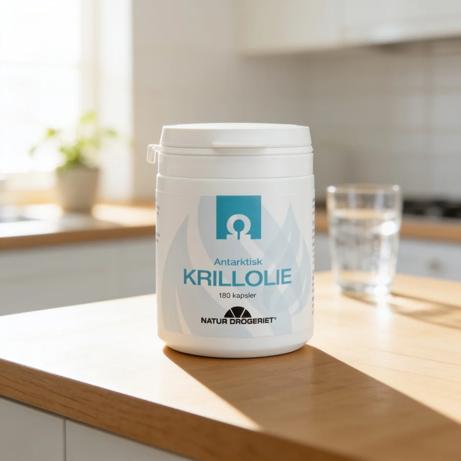 Natur-Drogeriet Krill Olie 500 mg i et hverdagsmiljø