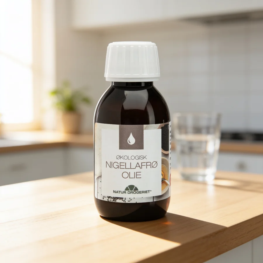 Natur-Drogeriet Nigellafrøolie Koldpresset ØKO i et hverdagsmiljø