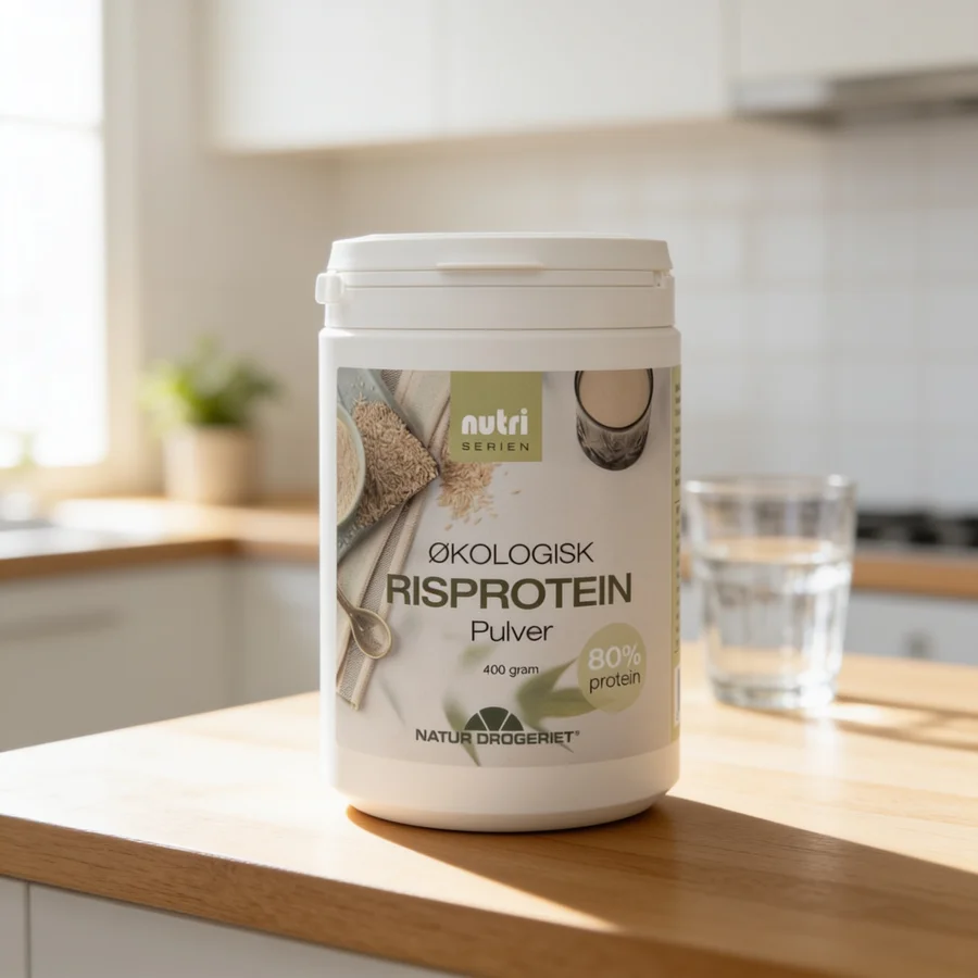 Natur-Drogeriet Økologisk Risprotein 80% i et hverdagsmiljø