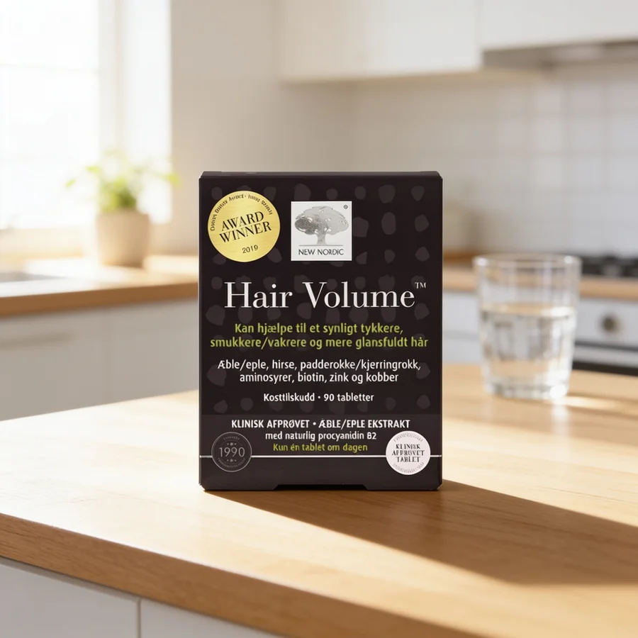 New Nordic Hair Volume i et hverdagsmiljø