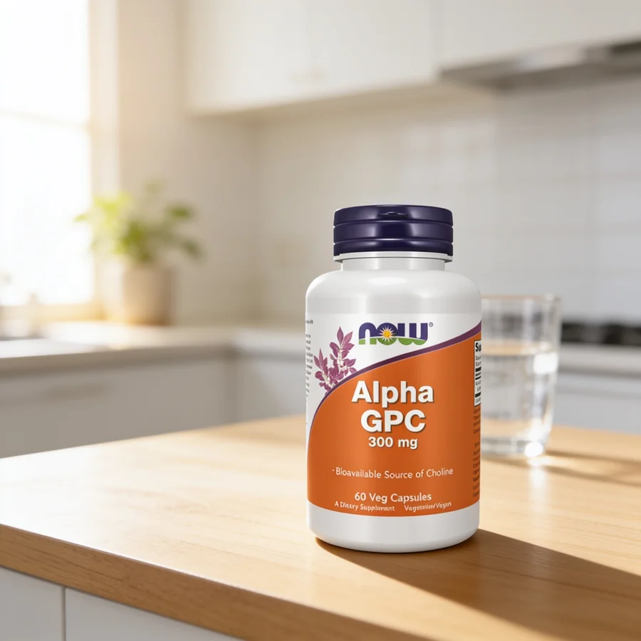 NOW Foods Alpha GPC 300 mg i et hverdagsmiljø