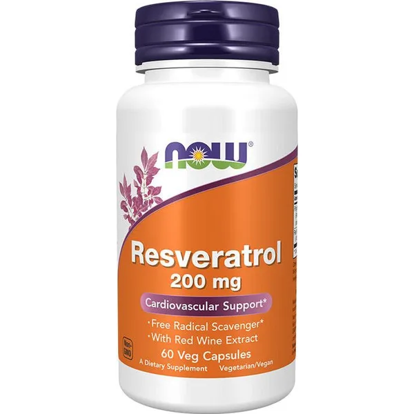 NOW Foods Natural Resveratrol 200 mg