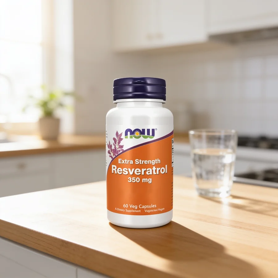 NOW Foods Resveratrol 350 mg i et hverdagsmiljø