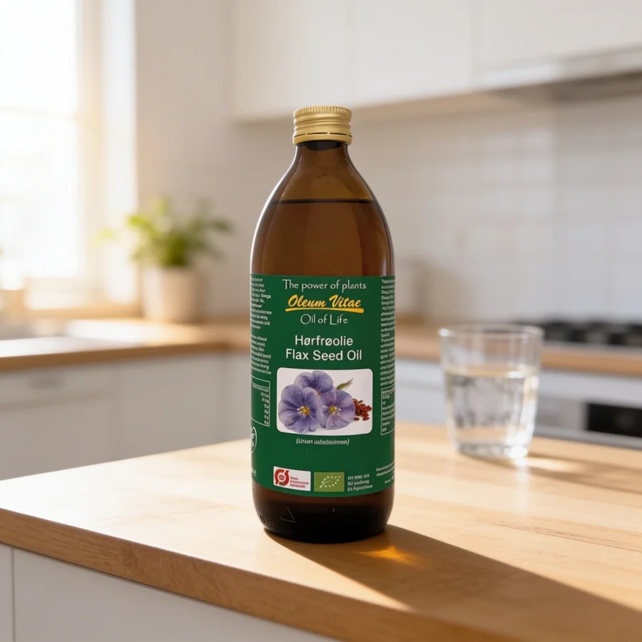 Oil of Life Ren Hørfrø Ø 500 ml i et hverdagsmiljø