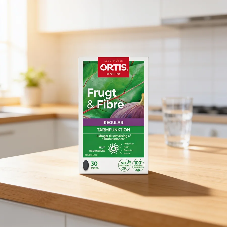 Ortis Frugt & Fibre 30 tabletter i et hverdagsmiljø