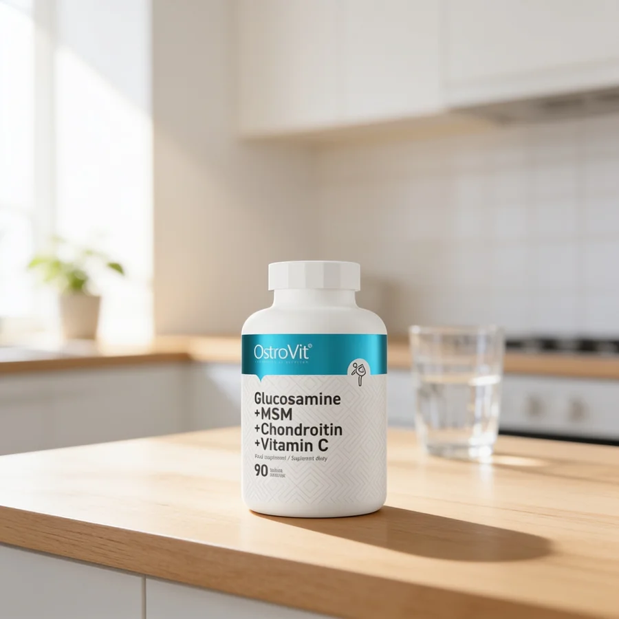 OstroVit Glucosamine + MSM + Chondroitin i et hverdagsmiljø