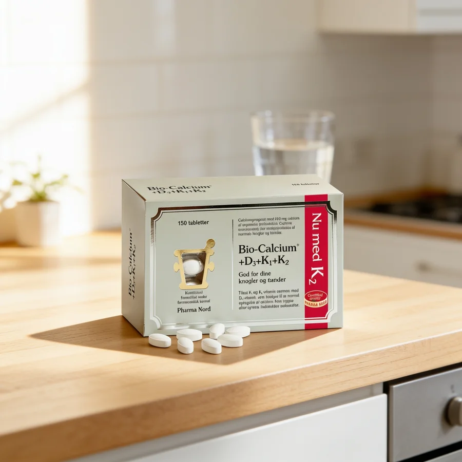 Pharma Nord Bio-Calcium+D3+K1+K2 i et hverdagsmiljø