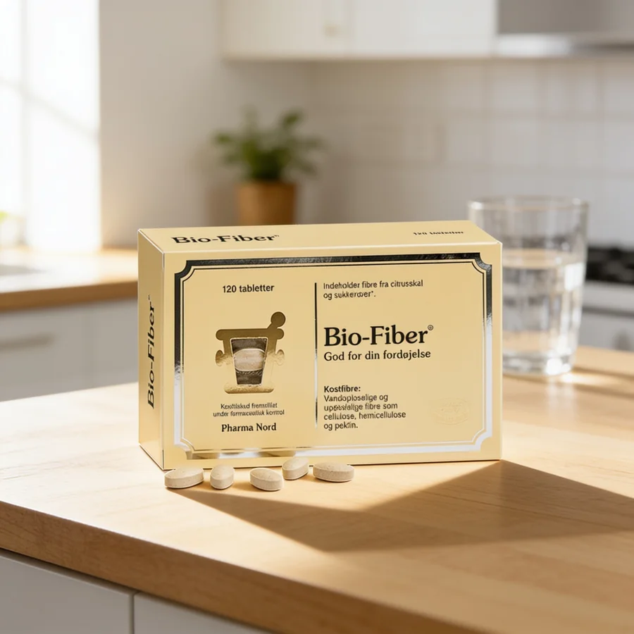 Bio-Fiber 120 tabletter i et hverdagsmiljø
