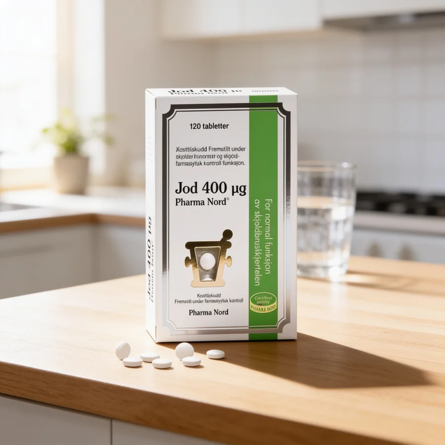 Pharma Nord Jod 400 µg i et hverdagsmiljø