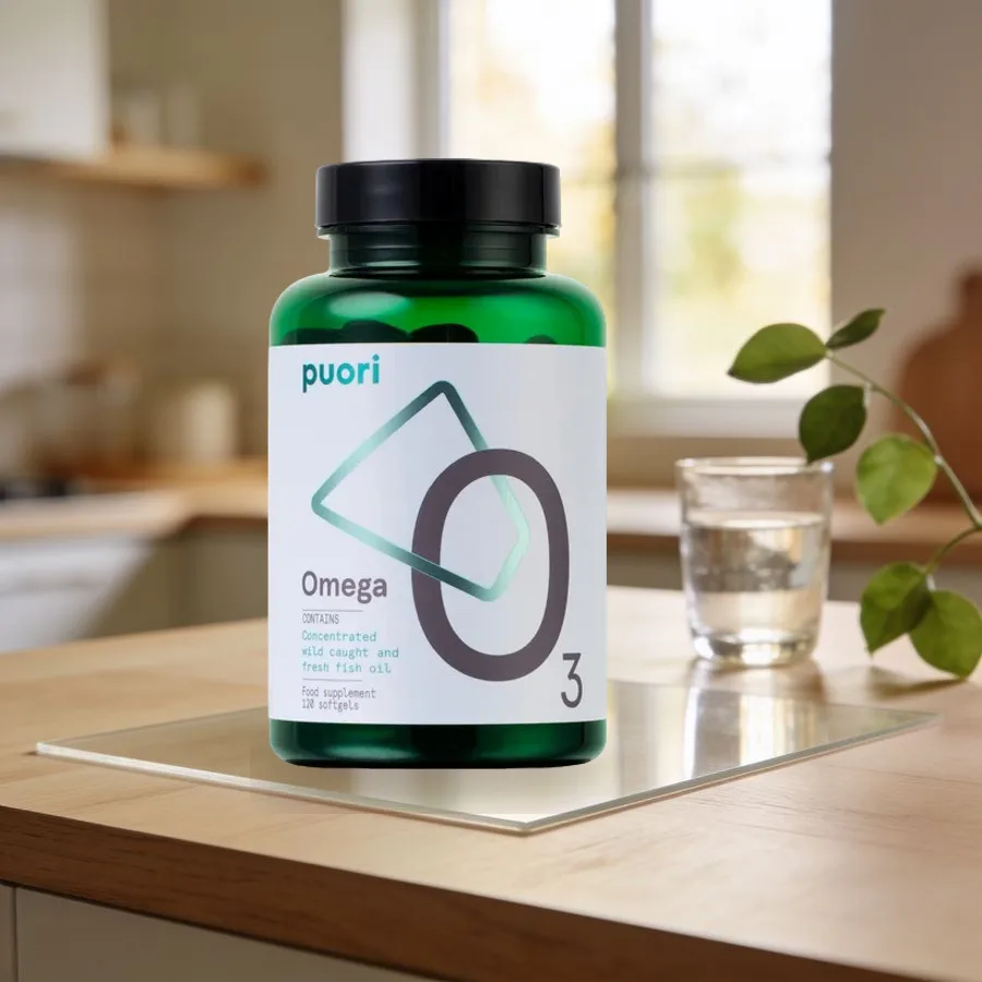 Puori O3 - Ultra Pure Fish Oil i et hverdagsmiljø
