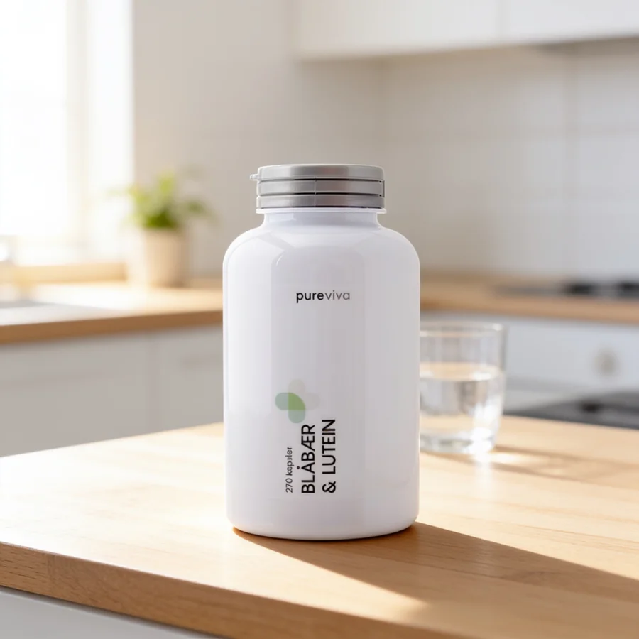 Pureviva Blåbær & Lutein i et hverdagsmiljø