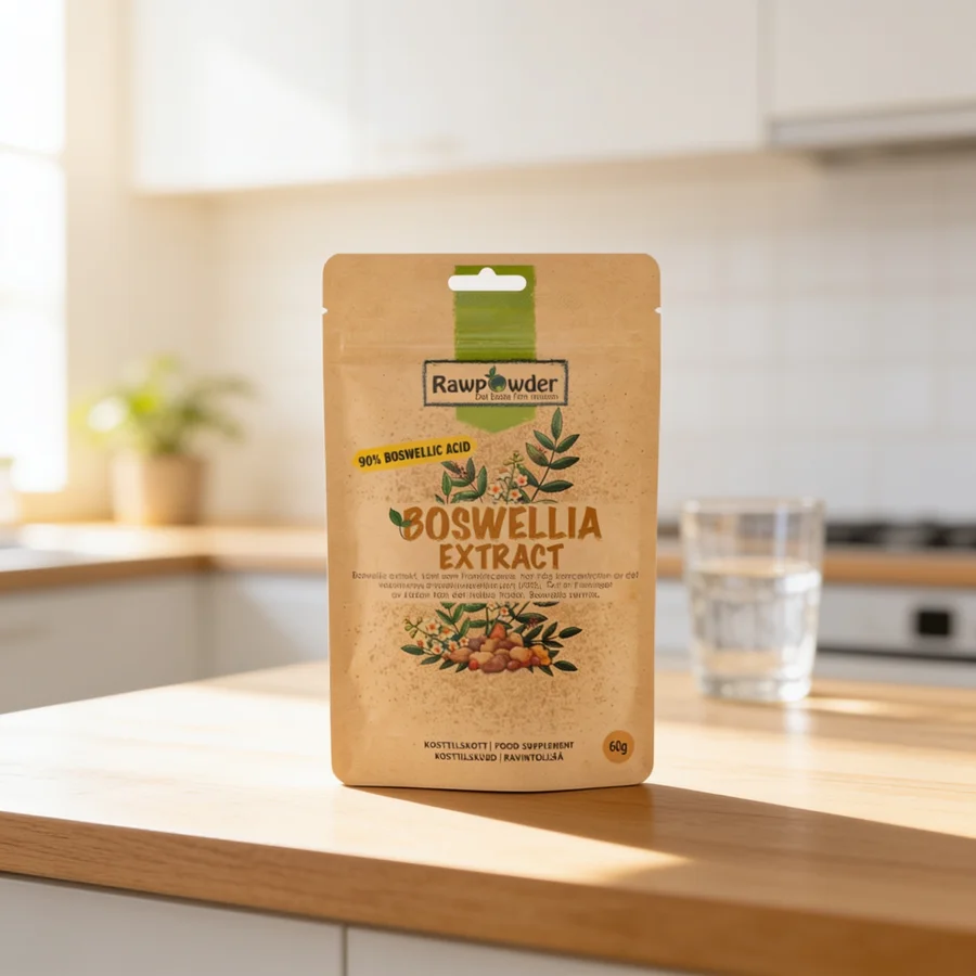 Rawpowder Boswelliaekstrakt i et hverdagsmiljø