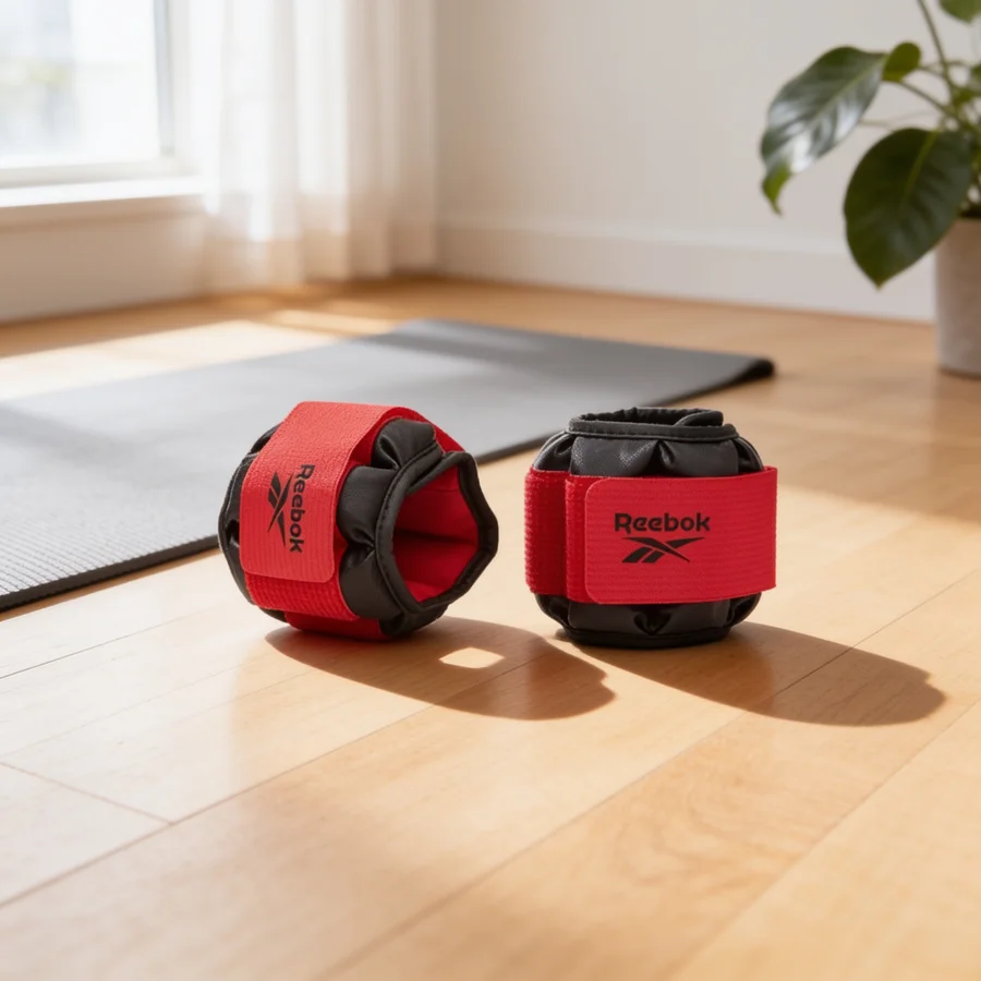 Reebok Premium Ankel- & Håndledsvægte 2 kg (2 stk) i et hverdagsmiljø