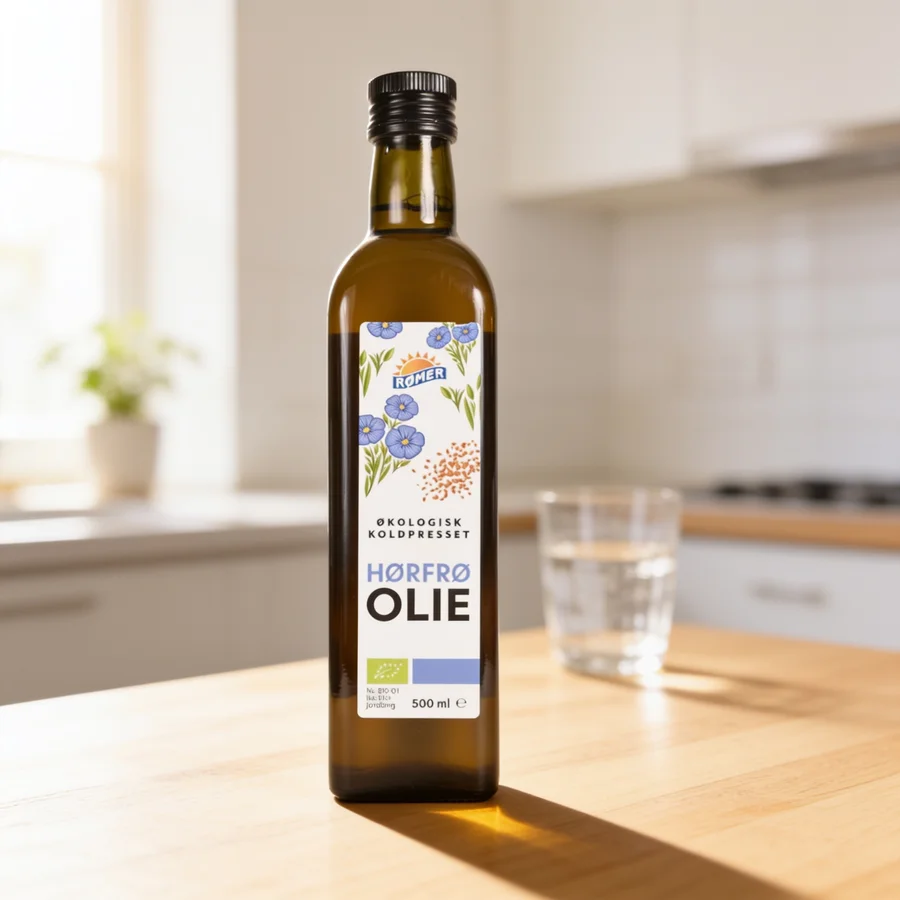 Rømer Hørfrøolie Koldpresset Ø 500 ml i et hverdagsmiljø