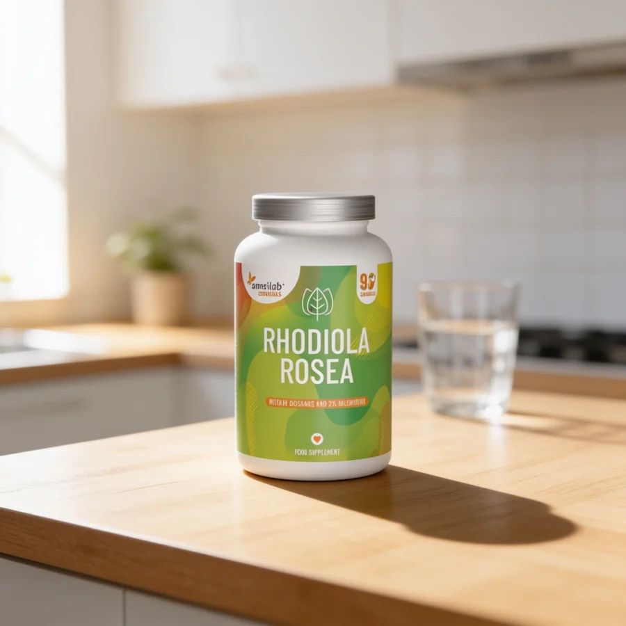 Essentials Rhodiola Rosea (høj dosis, vegansk) i et hverdagsmiljø