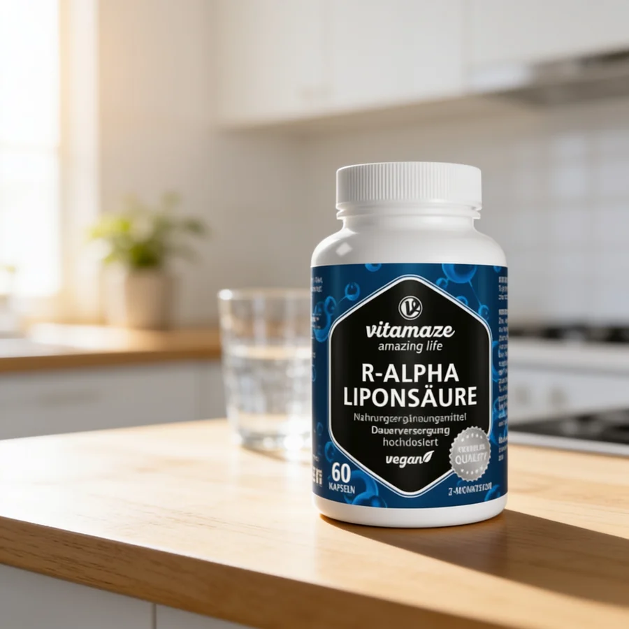 R-alfa-liponsyre 200 mg i et hverdagsmiljø