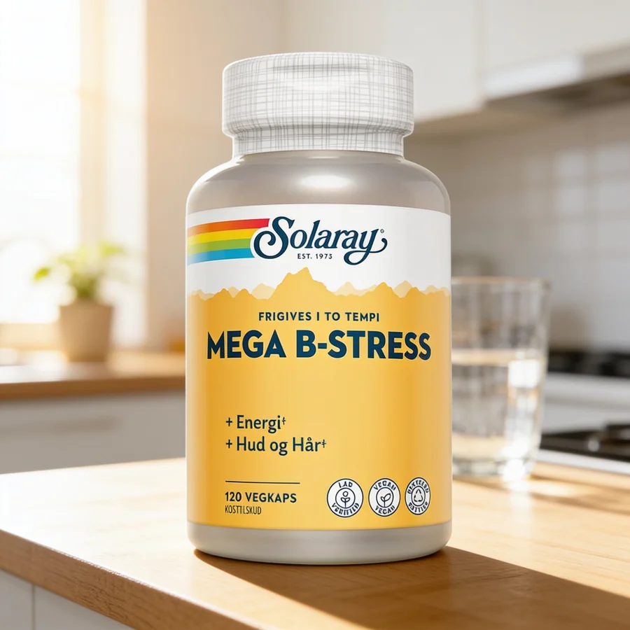 Solaray Mega B-Stress i et hverdagsmiljø