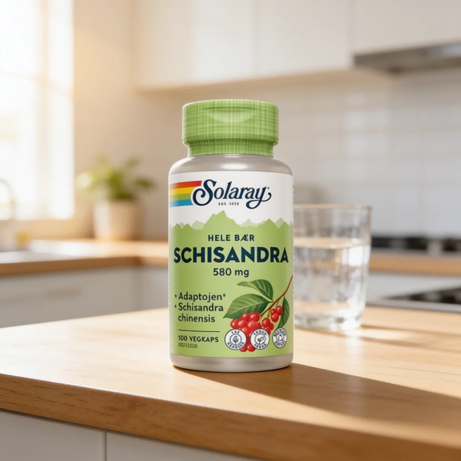 Solaray Schizandra 580 mg i et hverdagsmiljø