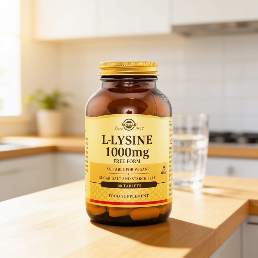 Solgar L-Lysine 1000 mg i et hverdagsmiljø