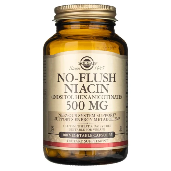 Solgar No-Flush Niacin (B3-vitamin) 500 mg