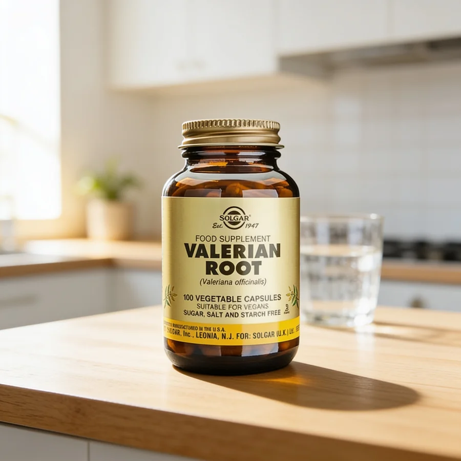Solgar Valerian (Baldrian Rod) 300 mg i et hverdagsmiljø