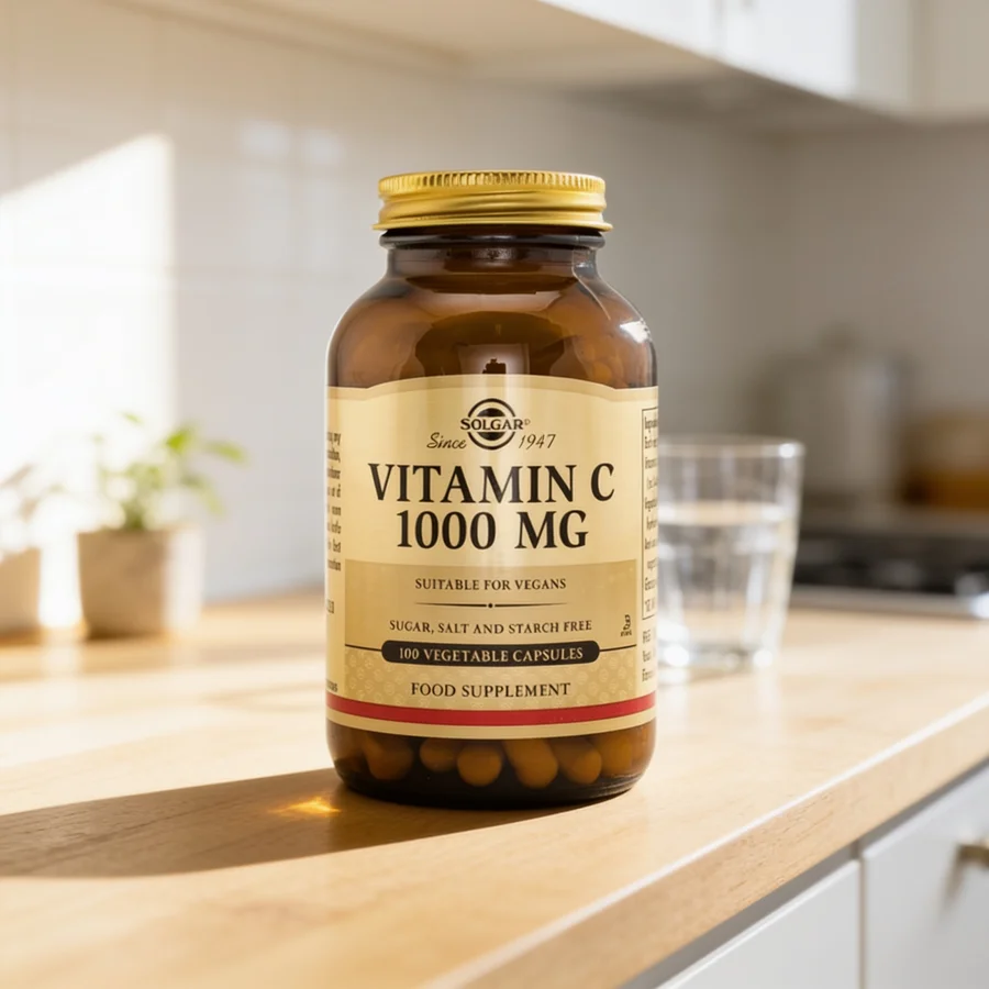 Solgar Vitamin C 1000 mg i et hverdagsmiljø