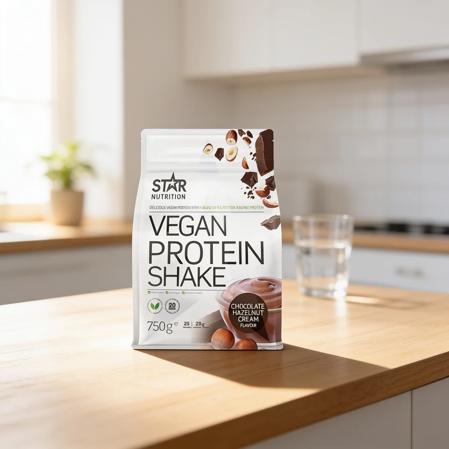 Star Nutrition Vegan Protein Shake i et hverdagsmiljø