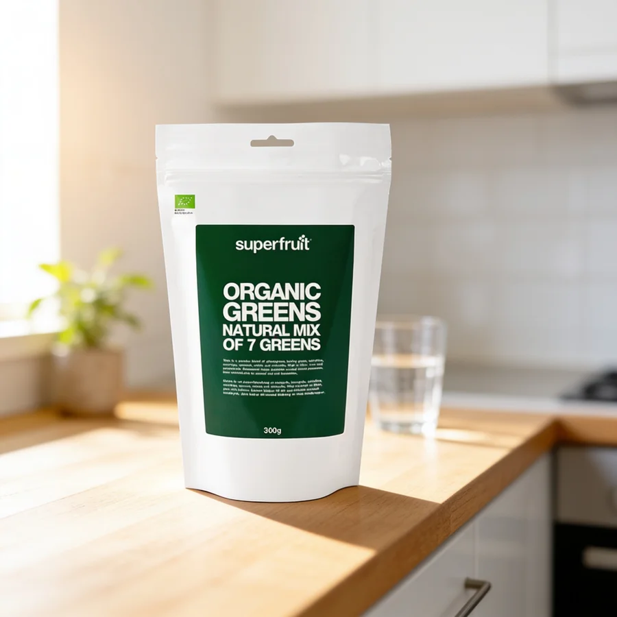 Organic Greens Pulver Ø i et hverdagsmiljø