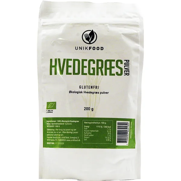 Unik Food Hvedegræs pulver Ø 200 g