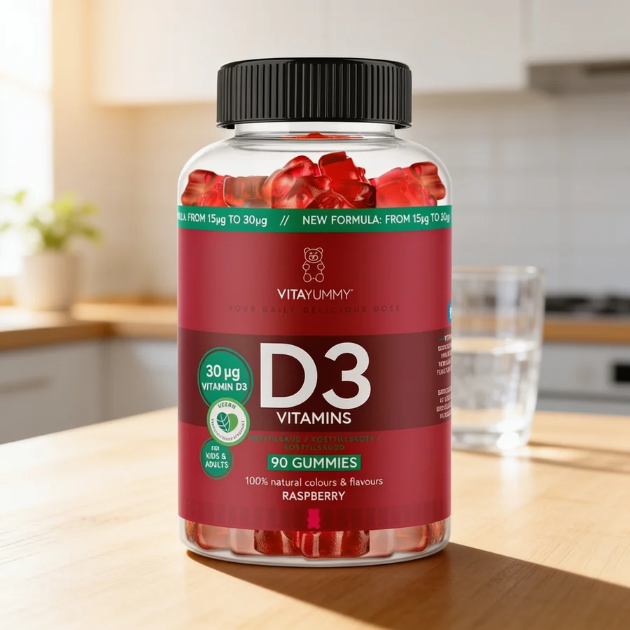 VitaYummy D3 30 µg i et hverdagsmiljø