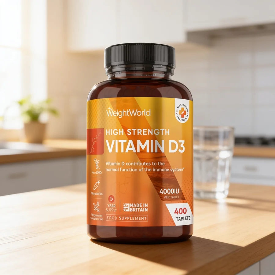 WeightWorld D3-vitamin 4000 IU i et hverdagsmiljø
