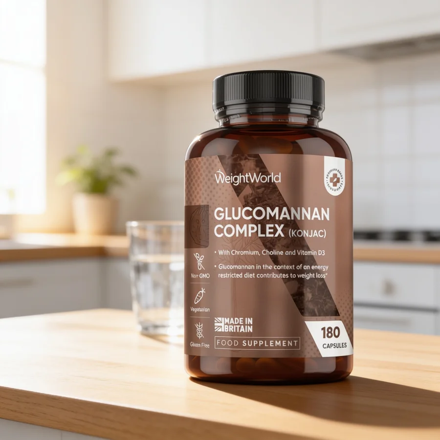 WeightWorld Glucomannan Complex 3000 mg i et hverdagsmiljø