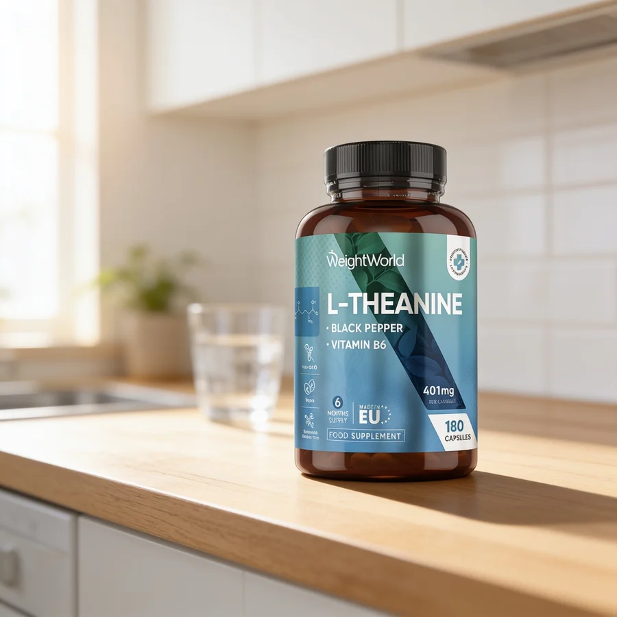 L-Theanine med B6-vitamin 400 mg i et hverdagsmiljø