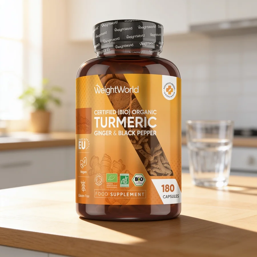 WeightWorld Økologisk Gurkemeje, Ingefær & Sort Peber i et hverdagsmiljø