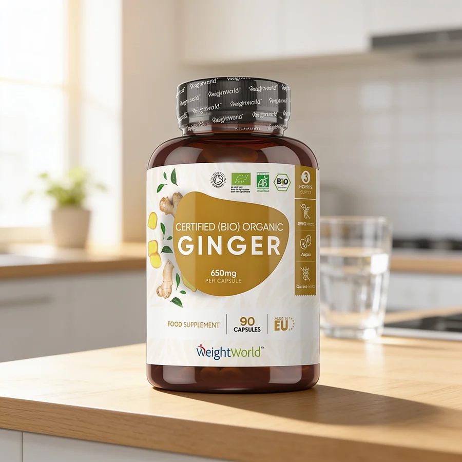 WeightWorld Økologisk Ingefær 650 mg i et hverdagsmiljø