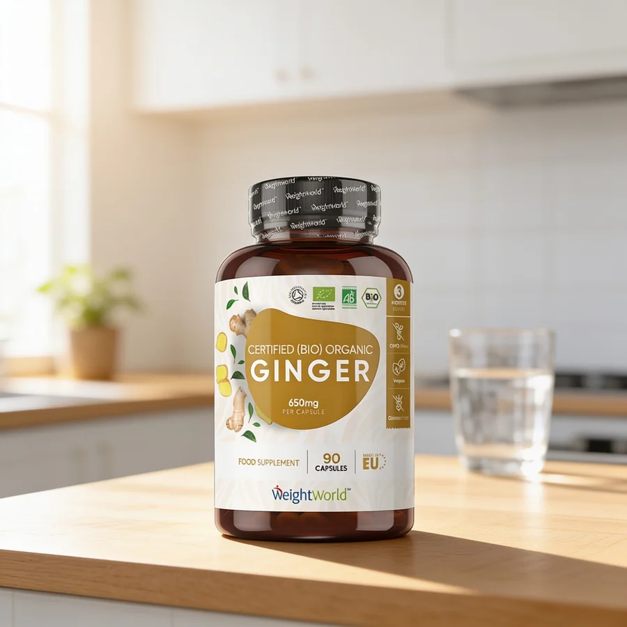 WeightWorld Økologisk Ingefær 650 mg i et hverdagsmiljø