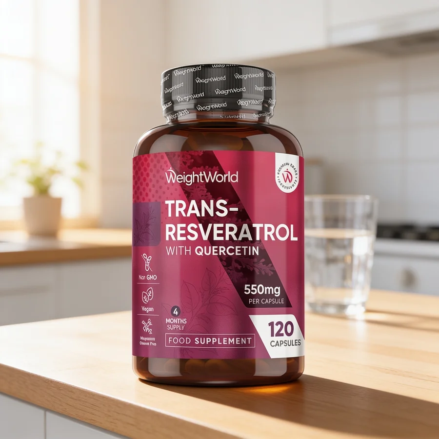WeightWorld Resveratrol + Quercetin 550 mg i et hverdagsmiljø
